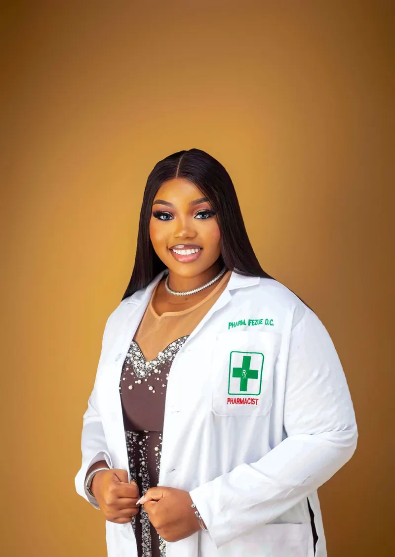 Pharm. Divine Ifezue, pharmacist and founder of FADIC Pharma